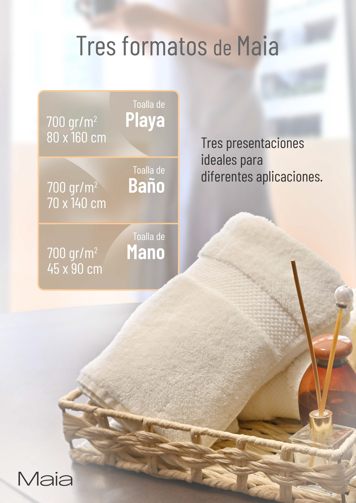 HANDS TOWEL RAW WHITE