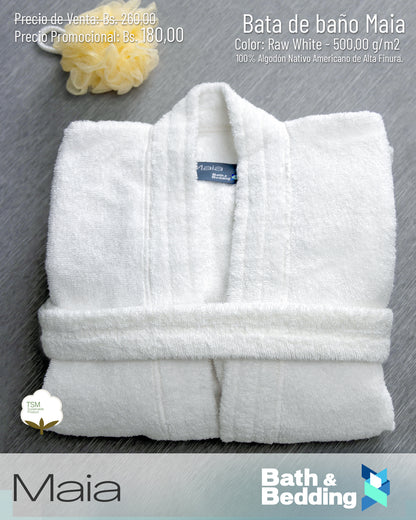 BATHROBE RAW WHITE